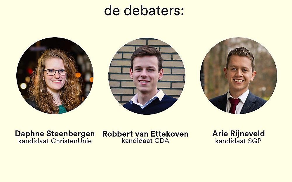 De debatavond wordt uitgezonden vanuit het Van Lodenstein College in Amersfoort. beeld Justin Zandee