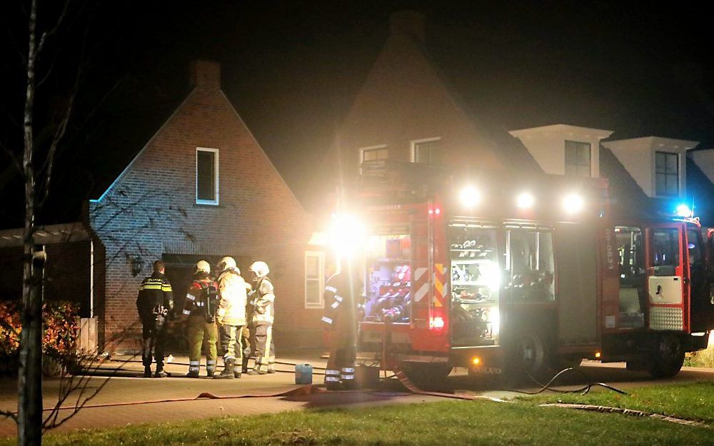 Een eerdere brand bij boer Snitselaar in Werkhoven. beeld ANP