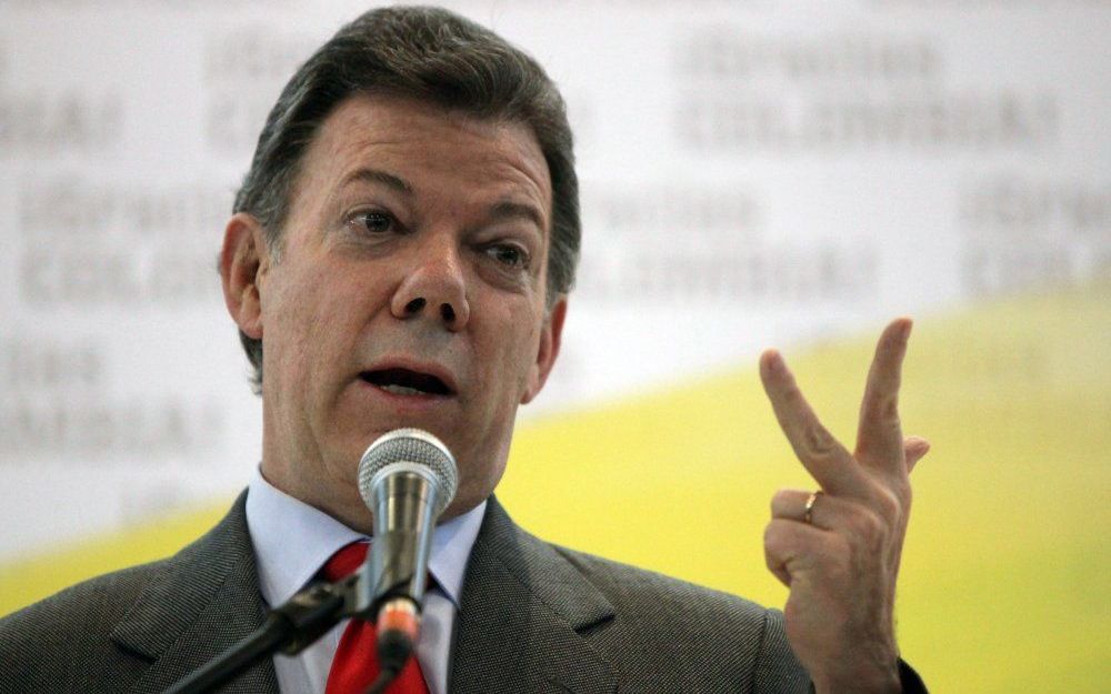 Santos, president van Colombia. Foto EPA