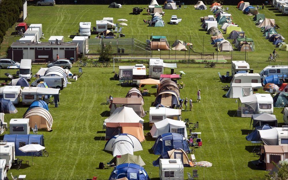 Camping voor vierdaagselopers. Foto ANP