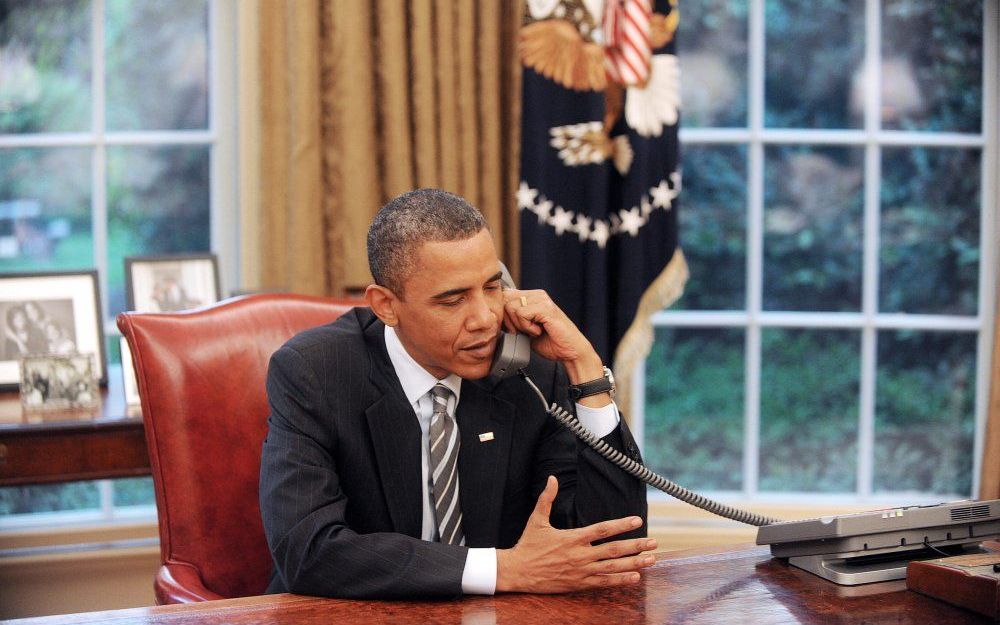 Obama in het Witte Huis. Foto EPA