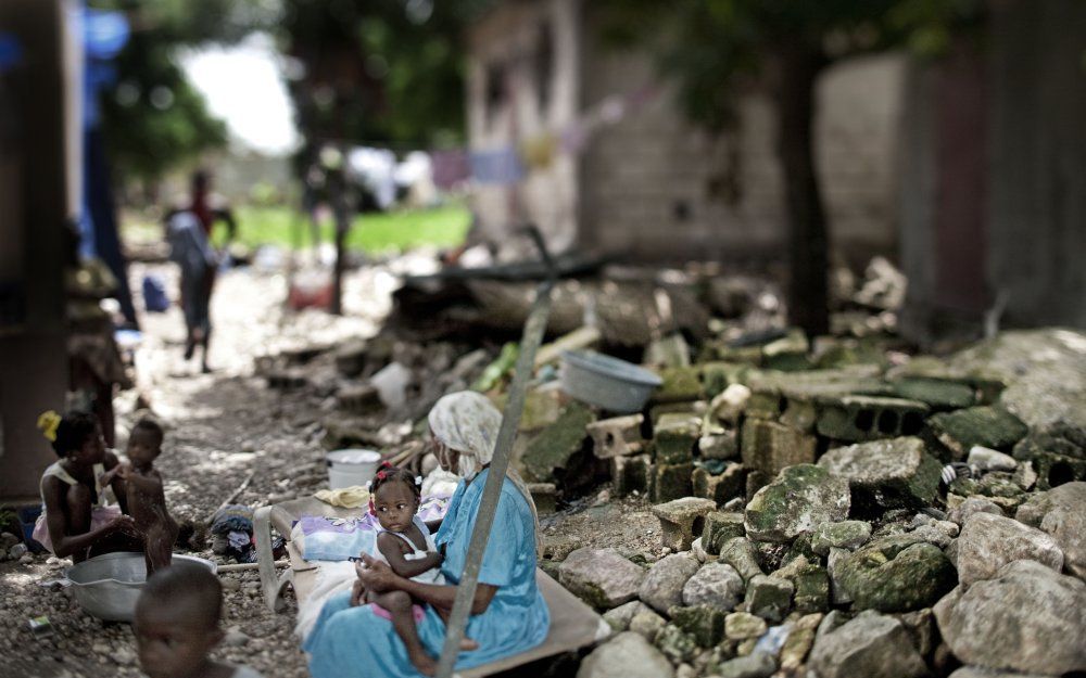 Sloppenwijk Cite Soleil in Port-au-Prince, juni 2010. Foto ANP