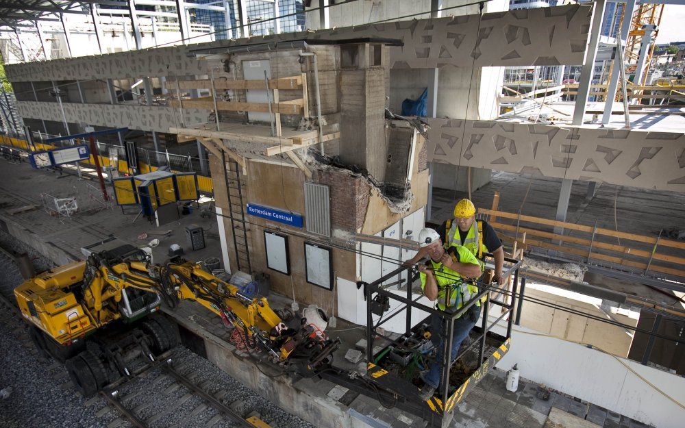 ROTTERDAM - Werkzaamheden op het nieuwe Rotterdam Centraal Station. Foto ANP