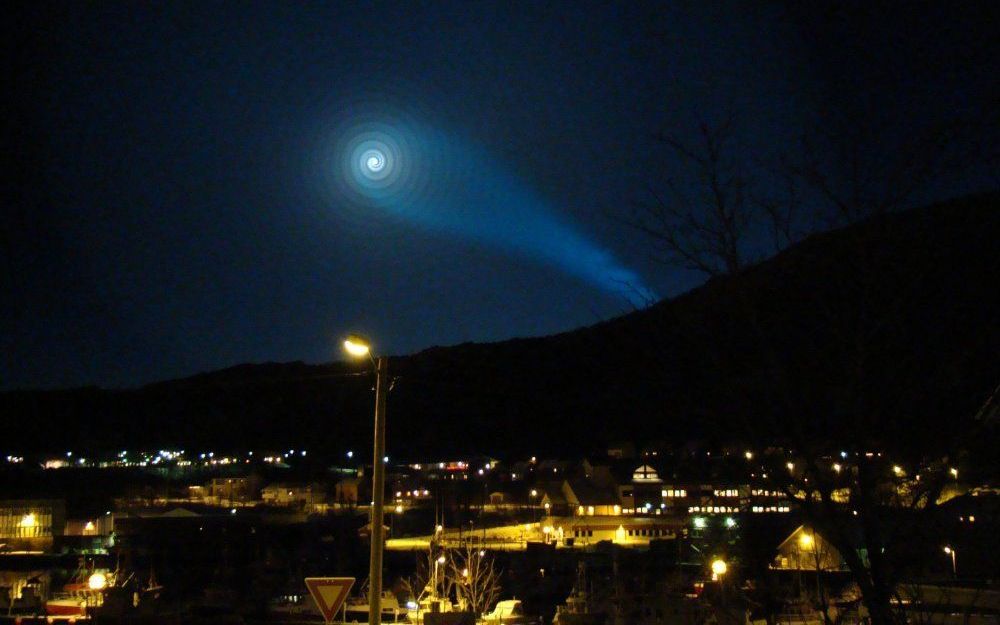 Een 'ufo' in het noorden van Noorwegen. Foto EPA