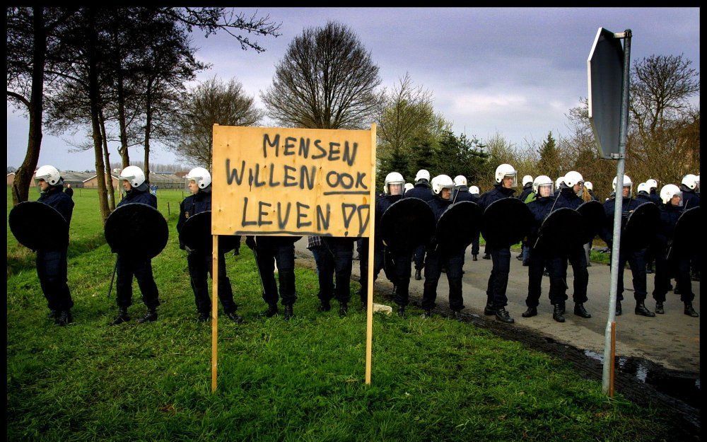 Rellen tegen ruimingen in Kootwijkerbroek. Foto RD, Henk Visscher