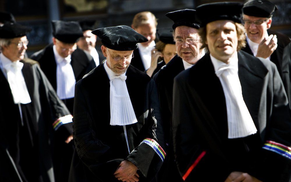 Medewerkers van universiteiten voeren maandag in verscheidene steden actie rond de opening van het academisch jaar. Foto ANP