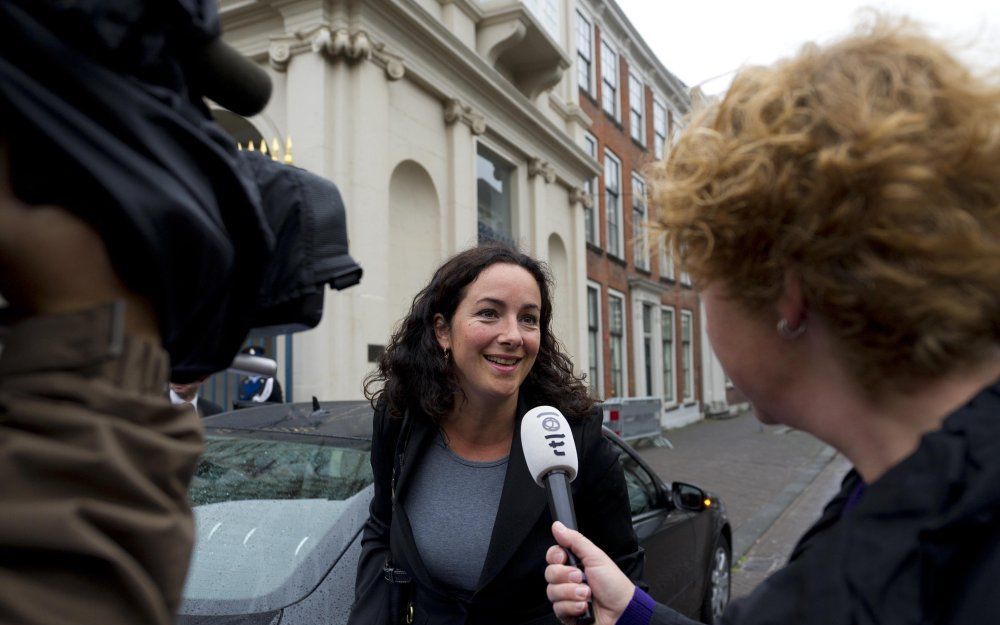 Halsema typeert rechtse fomatie met een vastgelopen autootje. Foto ANP