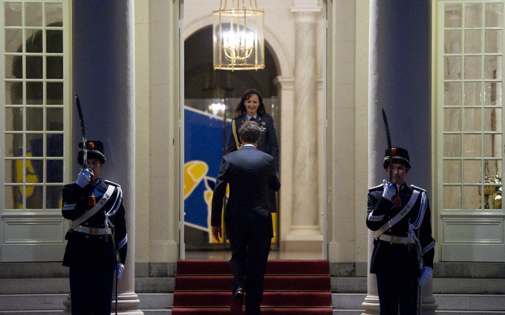 VVD-leider Rutte komt arriveert bij Paleis Noordeinde in Den Haag. Foto ANP