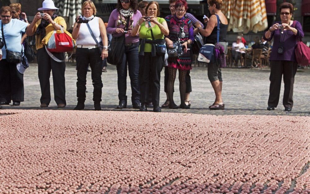 De Stichting Schreeuw om Leven voert een anti-abortus actie, april 2010. Foto ANP