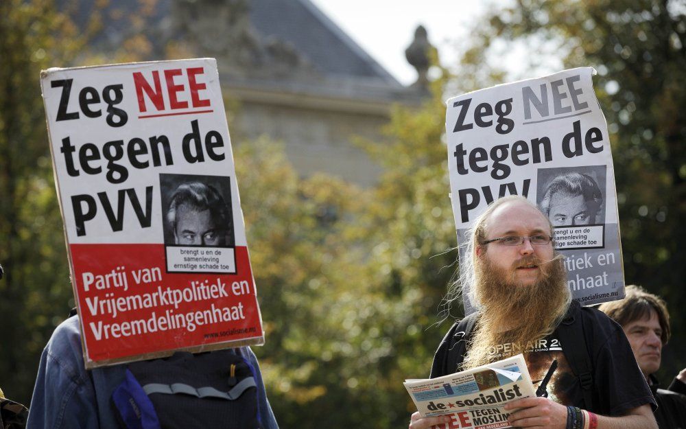 In diverse steden werd geprotesteerd tegen het feit dat Wilders zaterdag op ground zero een toespraak gaat houden. Foto ANP