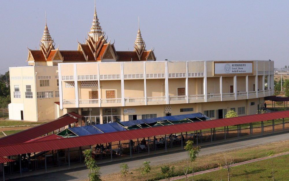 Het Cambodjatribunaal even buiten Phnom Penh. Foto EPA