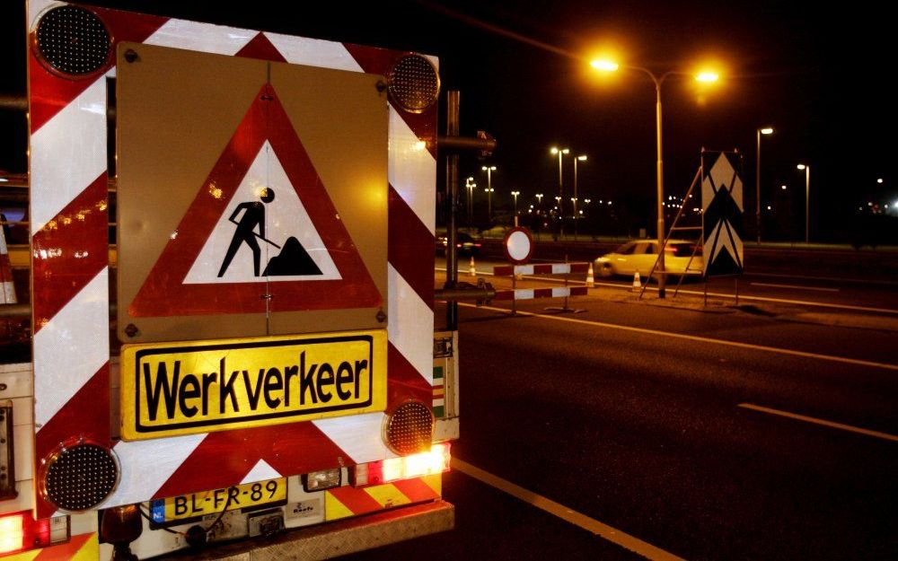 Uit onderzoek blijkt dat de markering van wegwerkzaamheden in orde is. Foto ANP