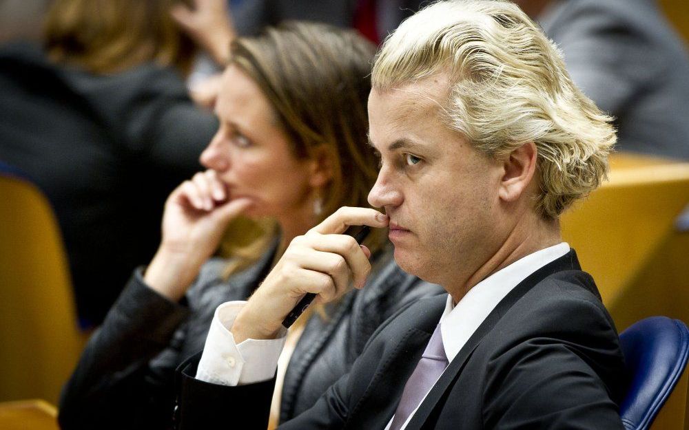 PVV-leider Wilders in de Tweede Kamer. Foto ANP