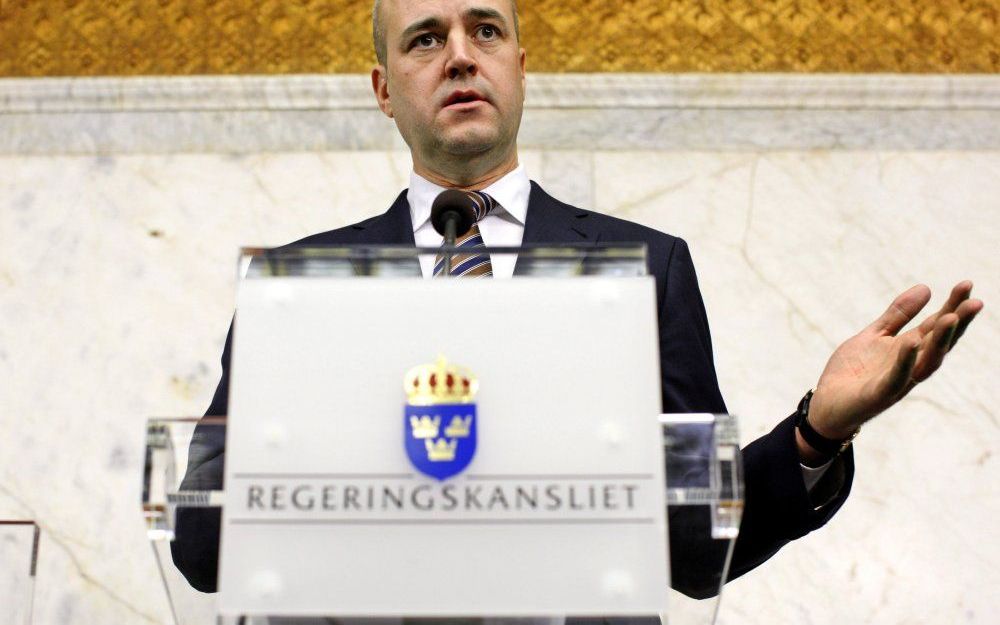 Premier Fredrik Reinfeldt. Foto EPA