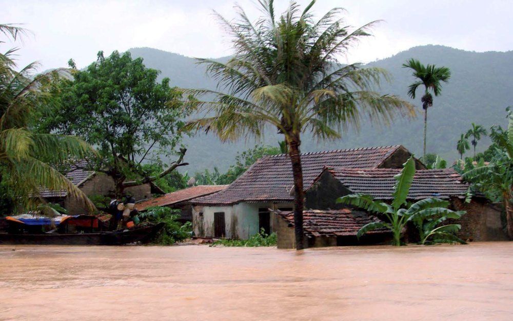 Overstromingen in Vietnam. Foto EPA