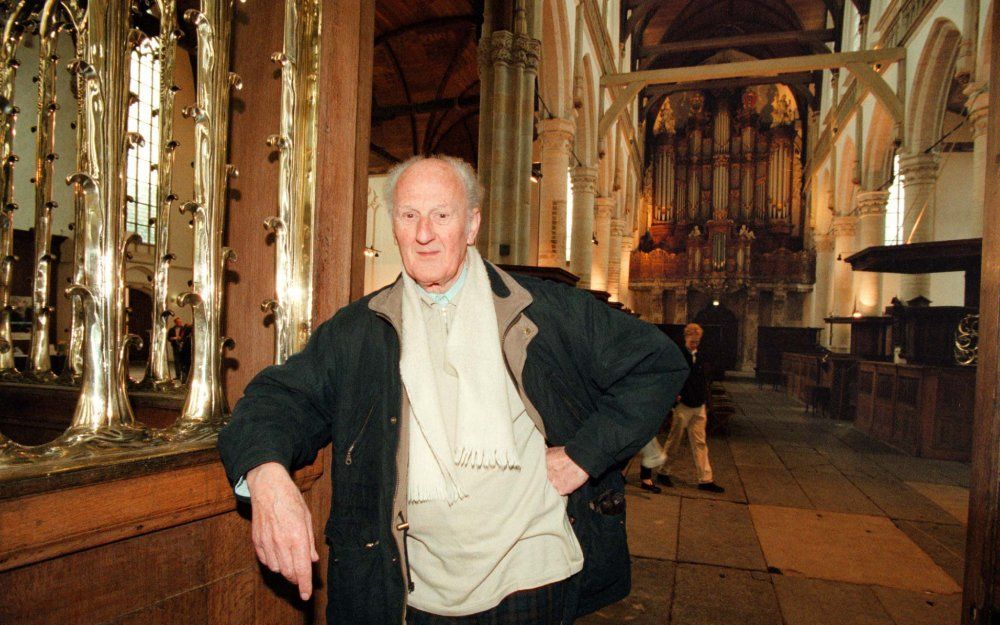 Willem Vogel in de Amsterdamse Oude Kerk (foto uit 2000). Foto Paul Dijkstra