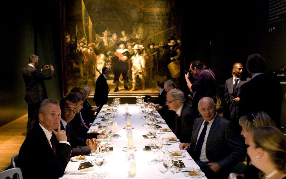 FIFA-vertegenwoordigers tijdens een diner in het Rijksmuseum in Amsterdam. Foto ANP