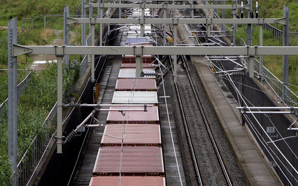 Over de Betuweroute gaan al meer dan 350 goederentreinen per week. Exploitant Keyrail heeft daarmee zijn doelstelling voor dit jaar al behaald. Foto ANP