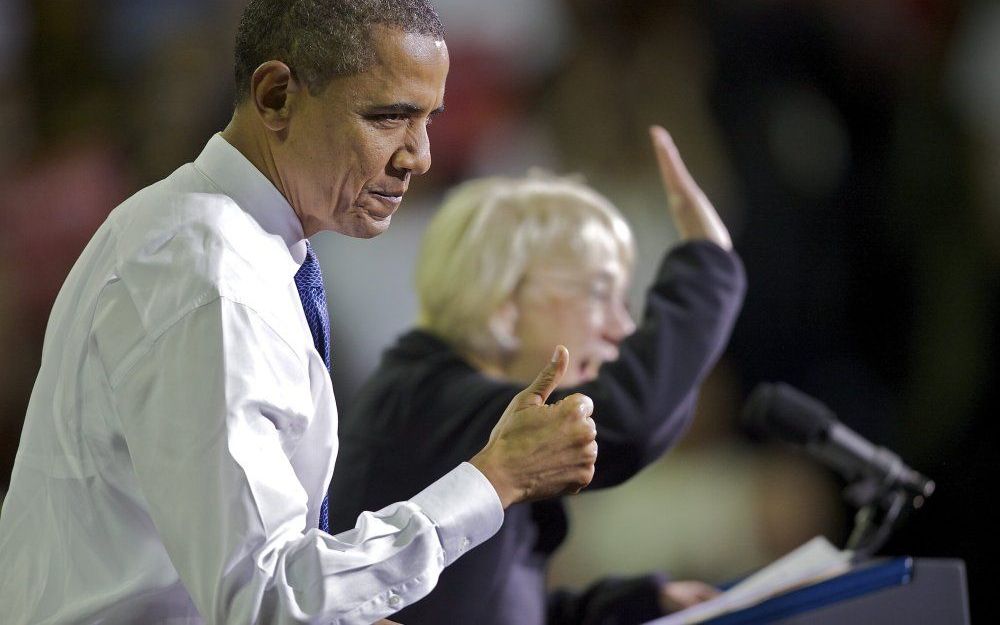 Obama probeert Amerikaanse kiezers naar Democraten te lokken. Foto EPA