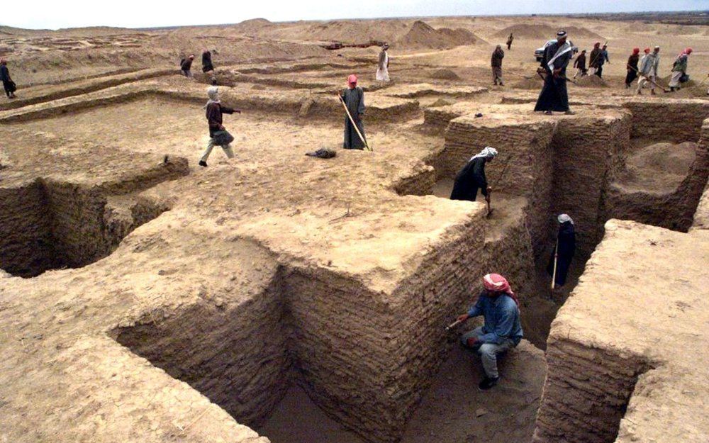 Archeologische opgraving in het zuiden van Irak. Foto ANP