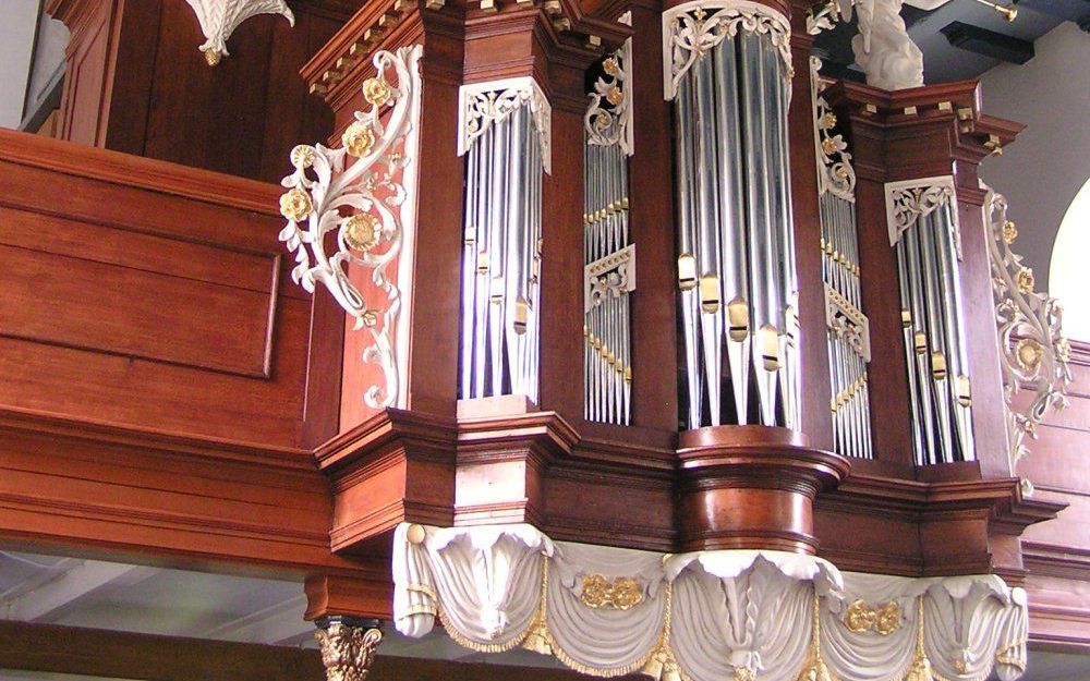 Het Hillebrandorgel uit 1831 in de kerk van Marrum. Foto orgelcommissie Marrum