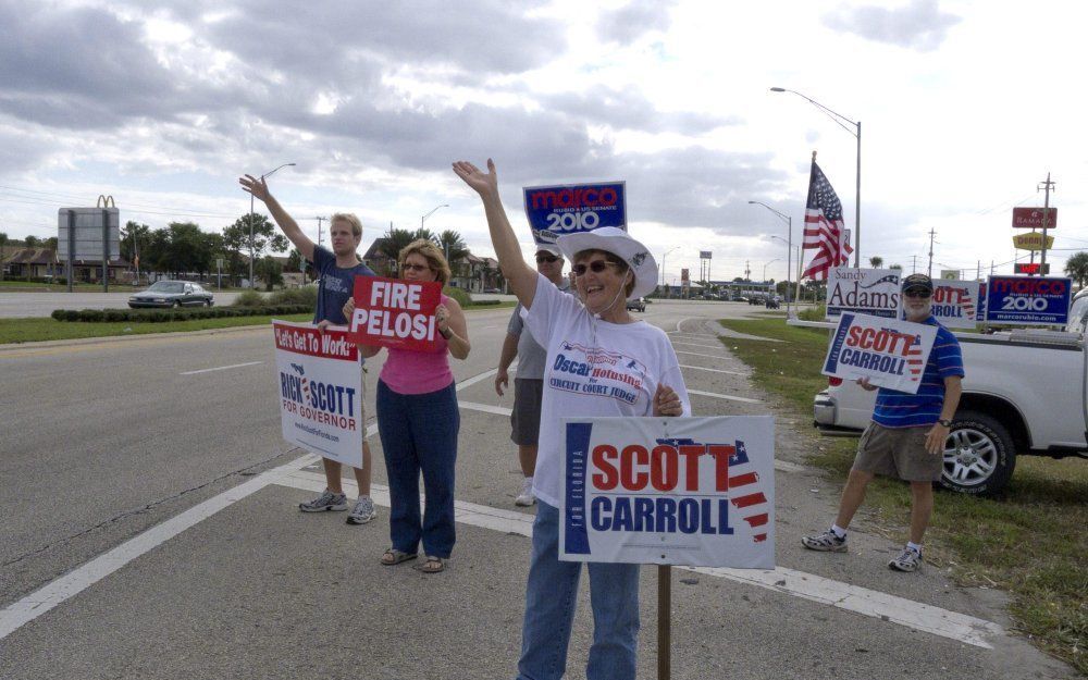 Campagne langs de weg in Florida. Foto EPA