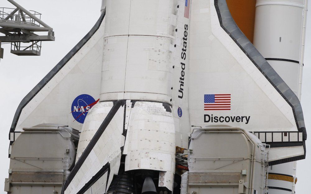 Lancering van de Discovery is uitgesteld wegens een lek. Foto EPA