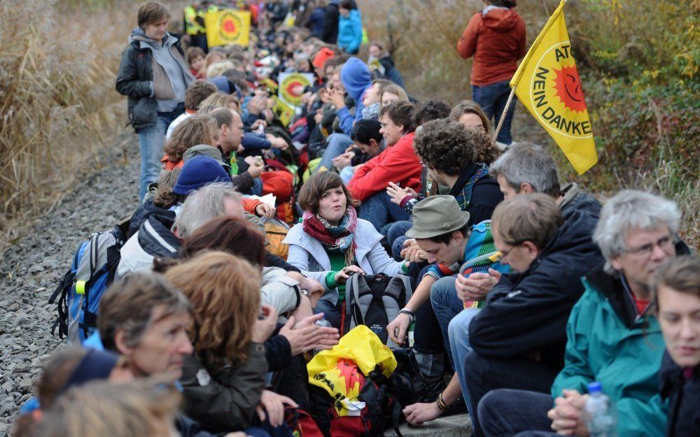 Protest bij Gorleben. Foto EPA