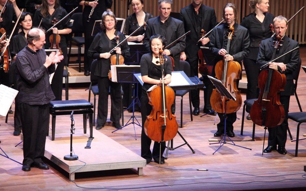 Joann Whang tijdens het Nationaal Celloconcours. Foto Dirk Rietveld