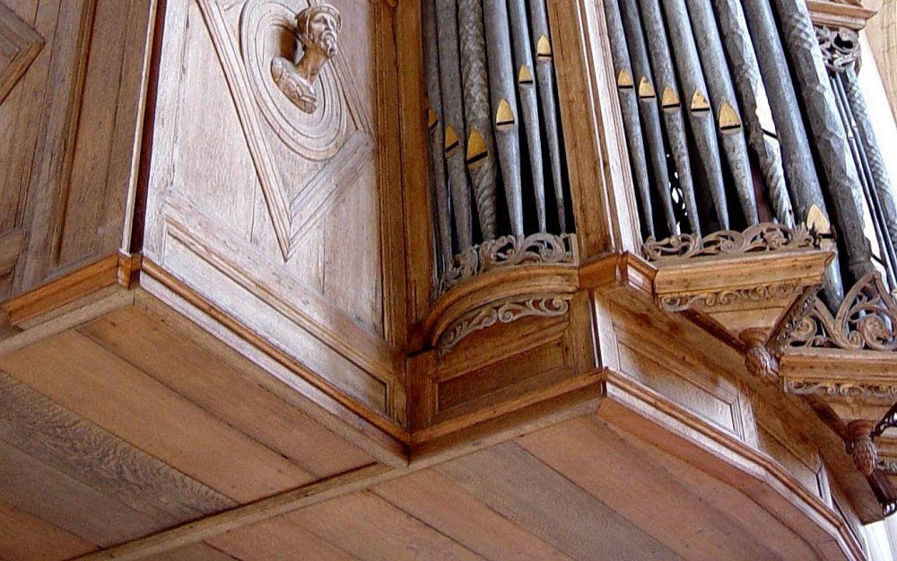 De orgelkassen van het Peter Gerritszorgel in de Middelburgse Koorkerk. Foto Dick Sanderman