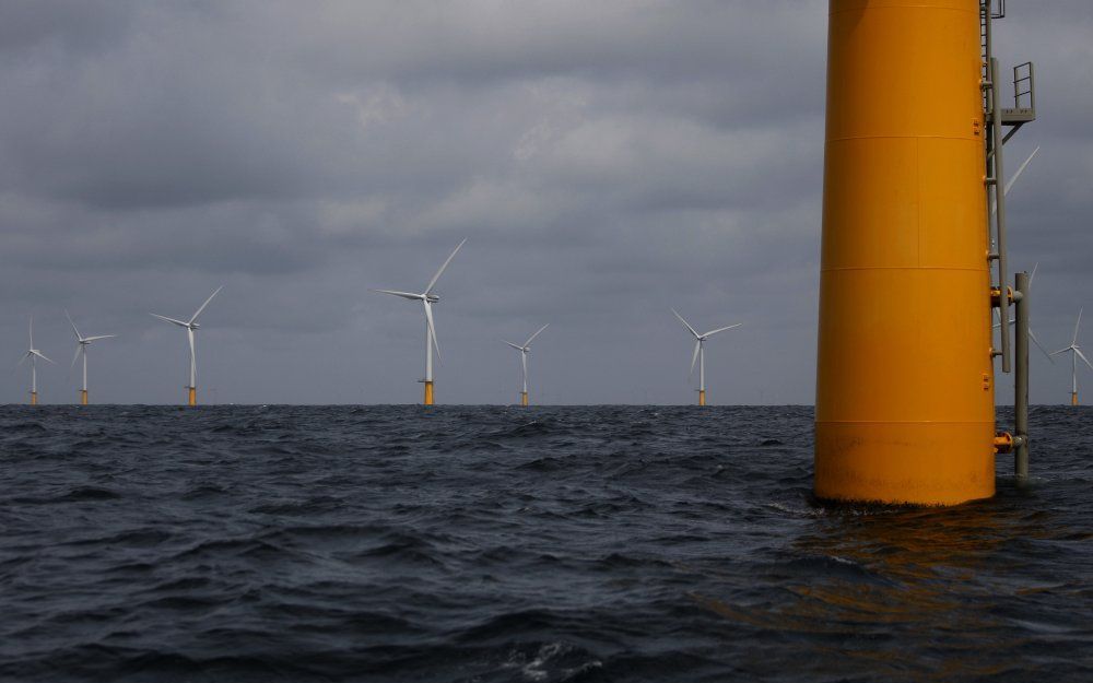 Rotterdam gaat niet verder met de ontwikkeling van een windmolenpark voor de kust van de Tweede Maasvlakte. Foto ANP