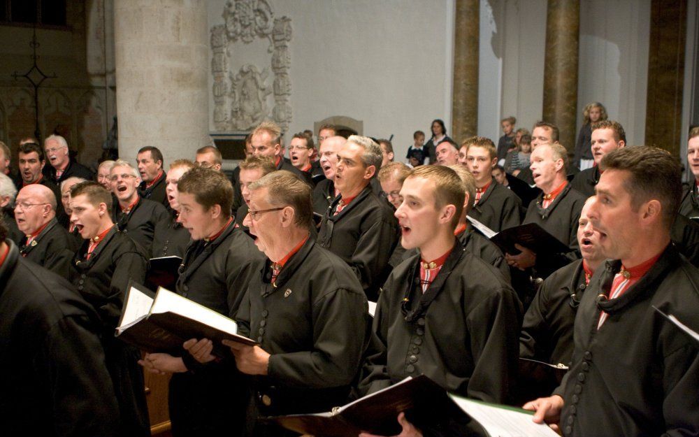 Het Urker mannenkoor Hallelujah. Foto Hallelujah