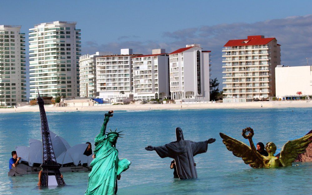 Klimaatactivisten in Cancun. Foto EPA