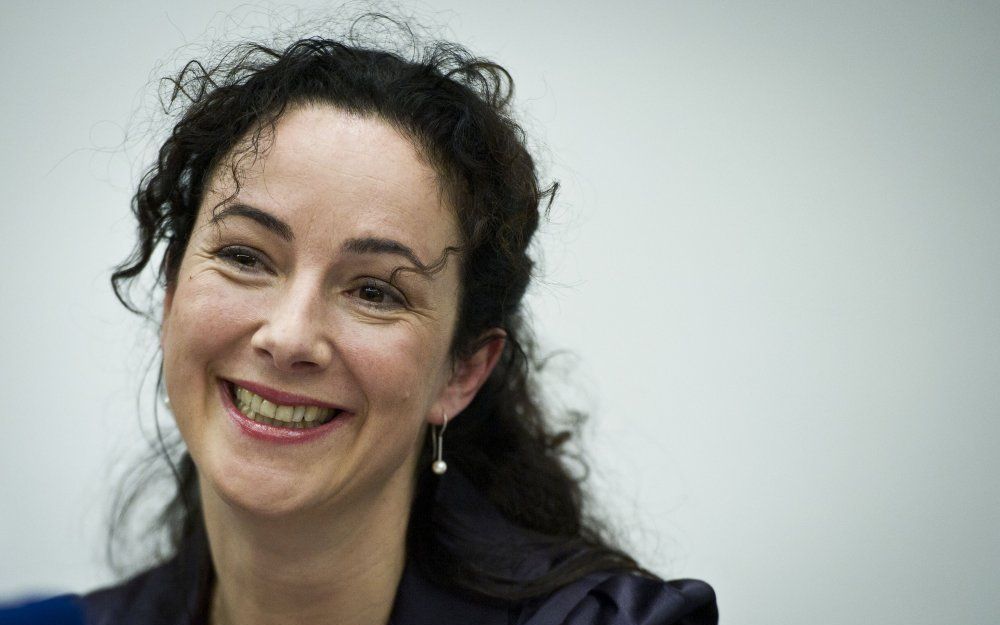 Femke Halsema tijdens de persconferentie. Foto ANP