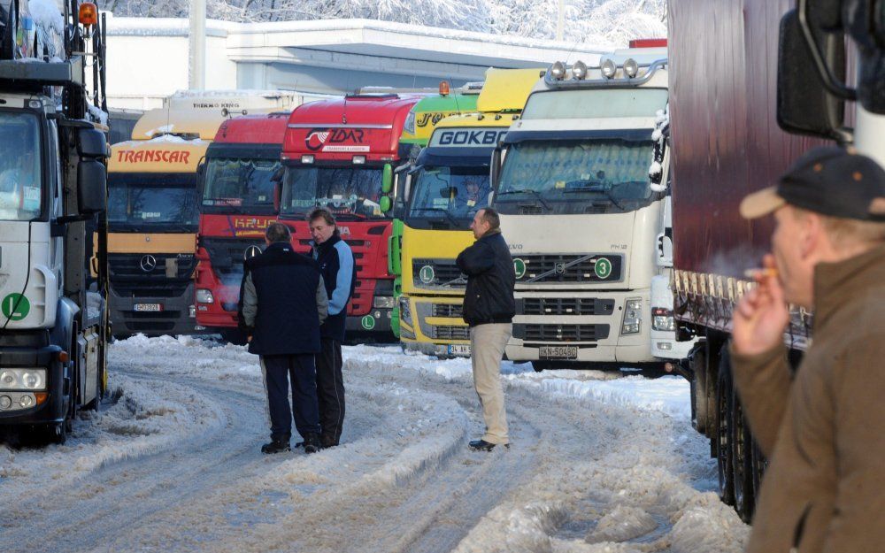 Wallonië verbiedt trucks gebruik te maken van de snelweg.  Foto EPA