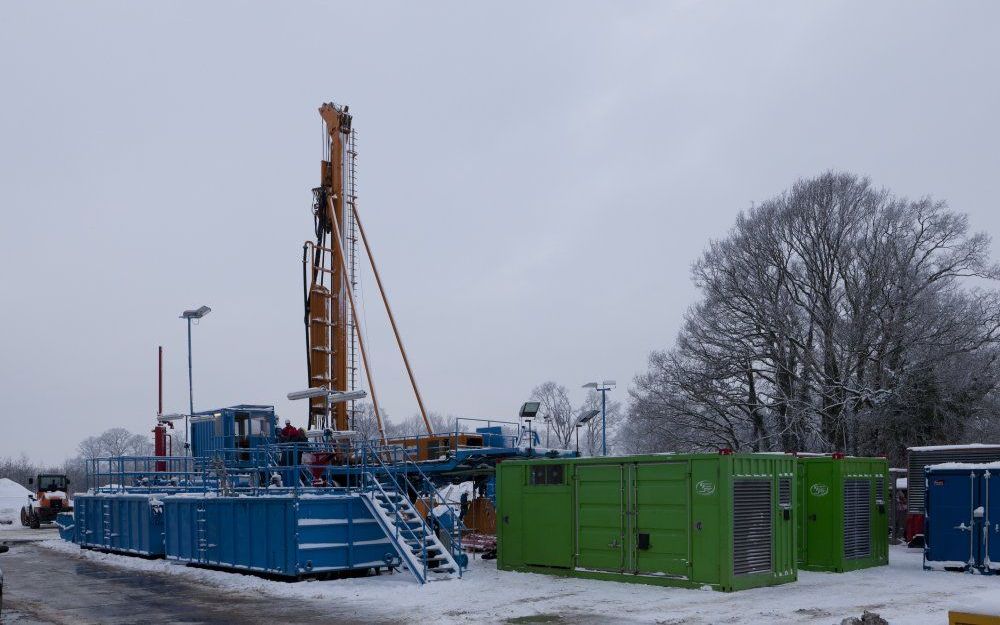 Er wordt geboord naar zout vanaf 600 meter diepte. Foto André Dorst