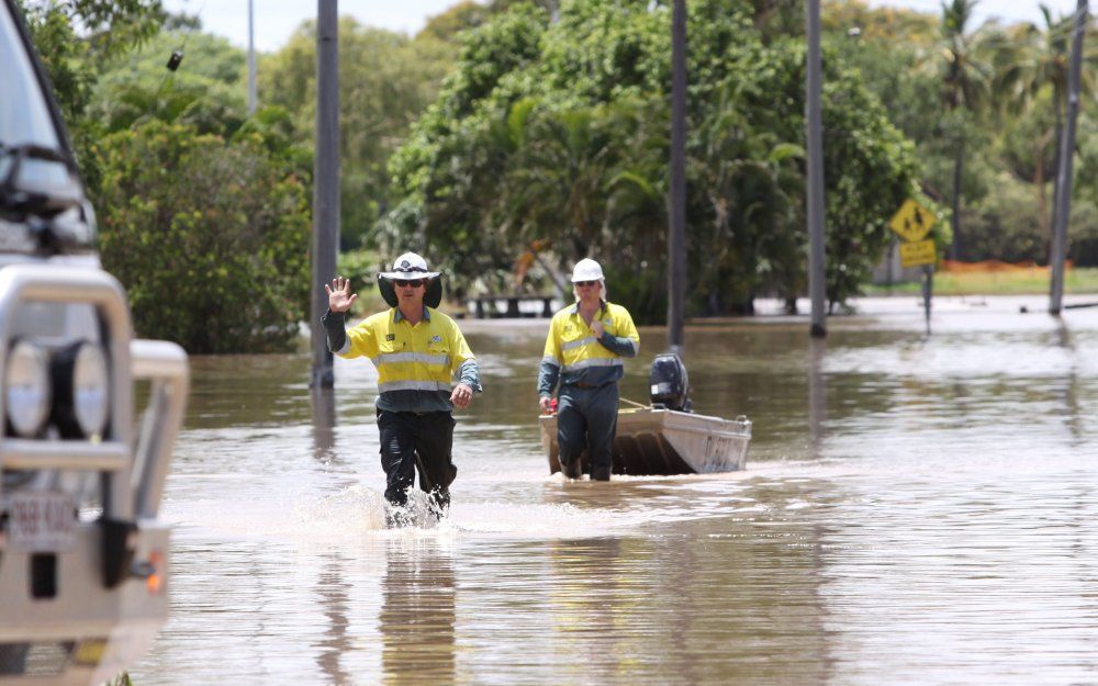 De Australische overheid vreest voor de economische gevolgen van de enorme overstromingen.  Foto EPA