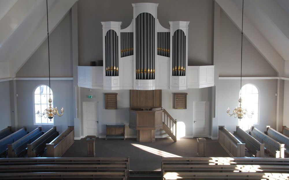 Het Allen-orgel in de nieuwe kerk van de hersteld hervormde gemeente in Barneveld.