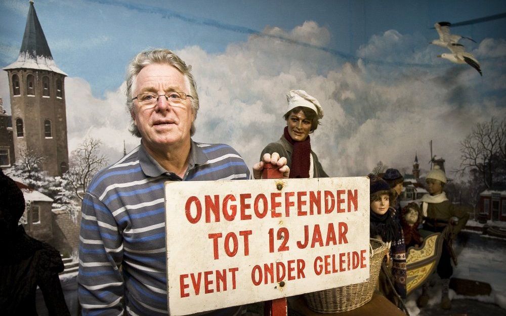 Gauke Bootsma, de motor achter het schaatsmuseum. Foto RD, Henk Visscher