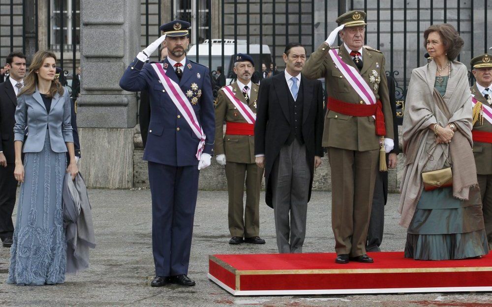 De Spaanse koninklijke familie nam donderdag deel aan een plechtigheid ter ere van El Dia de los Reyes. Foto EPA