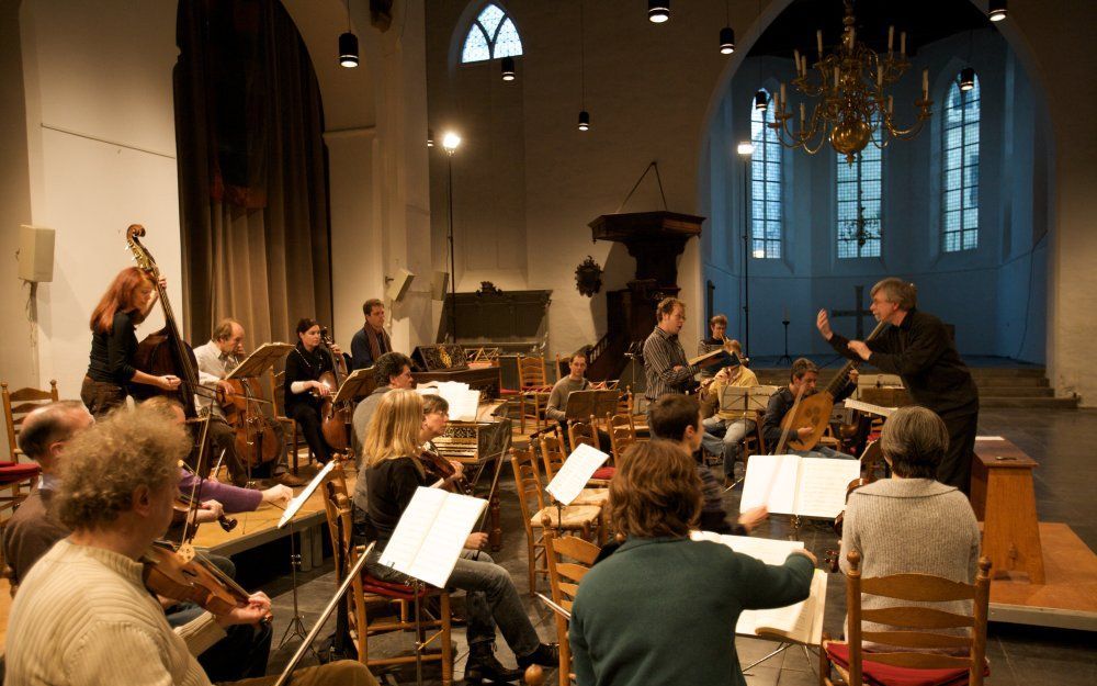 De Nederlandse Bachvereniging tijdens een repetite in Utrecht. Foto Sjaak Verboom