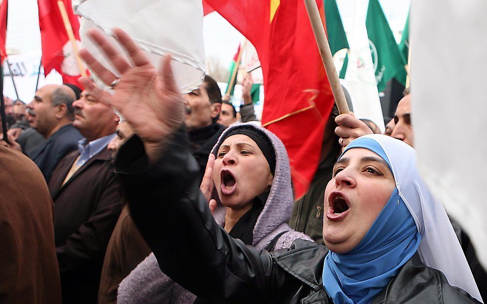 De onrust in Tunesië lijkt ook naar andere Arabische landen over te slaan. Onder andere in Jordanië kwam het de afgelopen dagen tot protesten tegen de hoge voedselprijzen en de almaar groeiende werkloosheid. Foto EPA