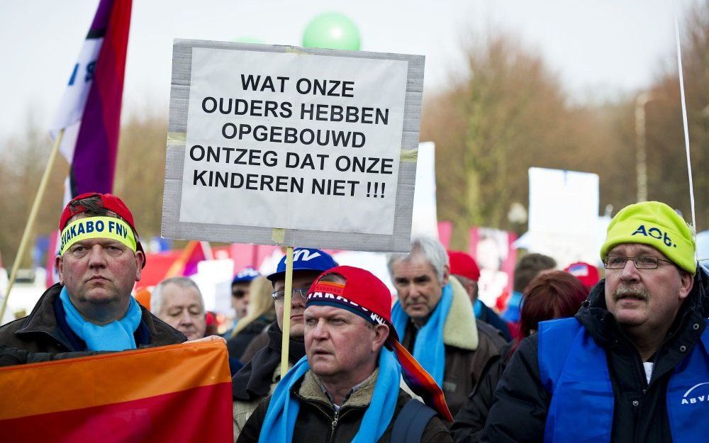 Demonstrant op het Malieveld. Foto ANP