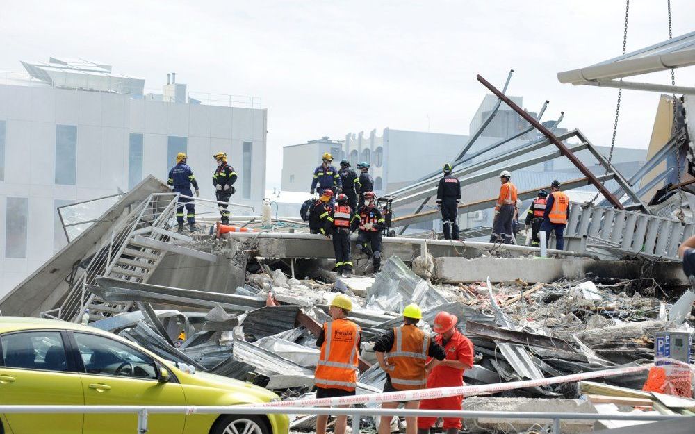 Het dodental door de aardbeving is opgelopen tot 103. Naar 228 mensen wordt nog gezocht.  Foto EPA