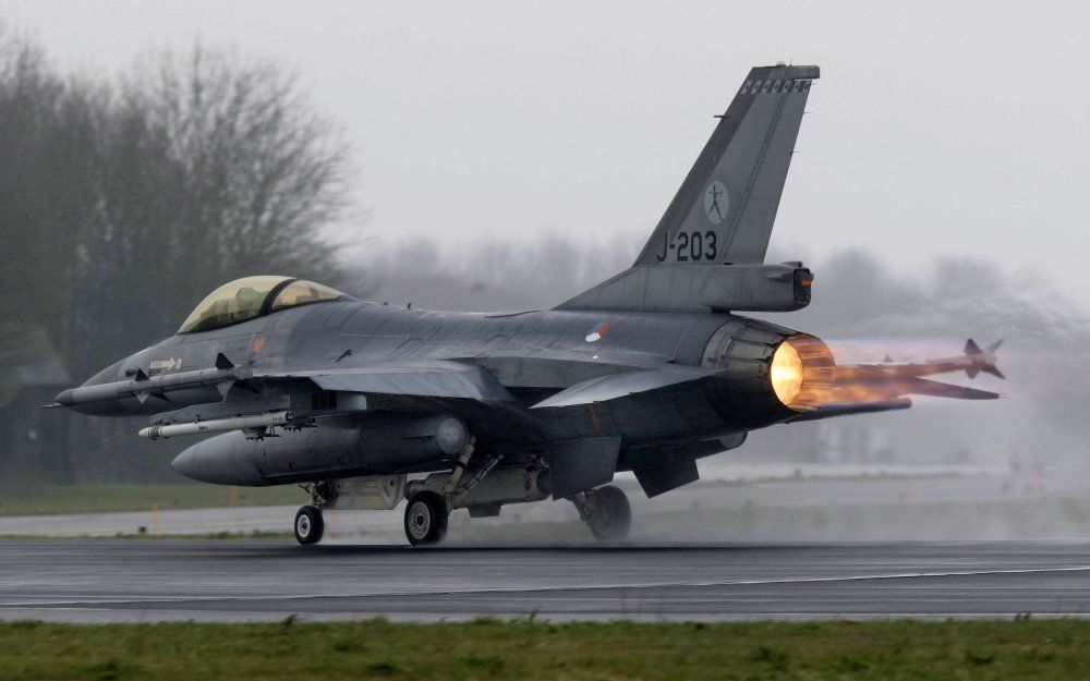 F-16 op vliegbasis Leeuwarden. Foto ANP