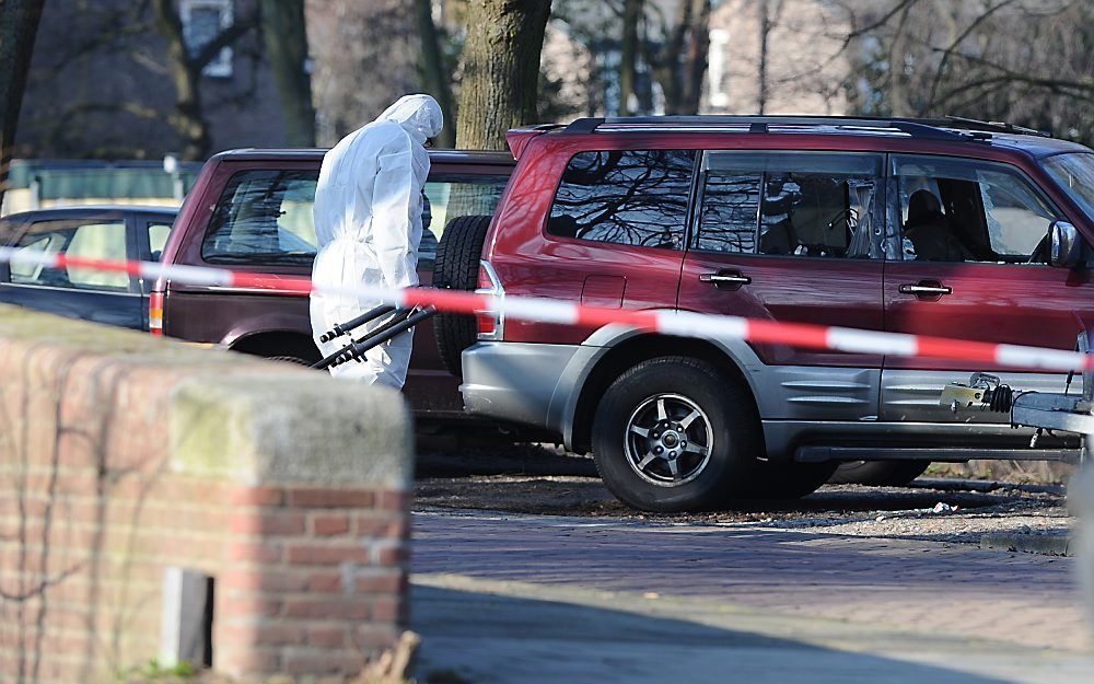 Forensisch onderzoek nabij plaats delict. Foto ANP