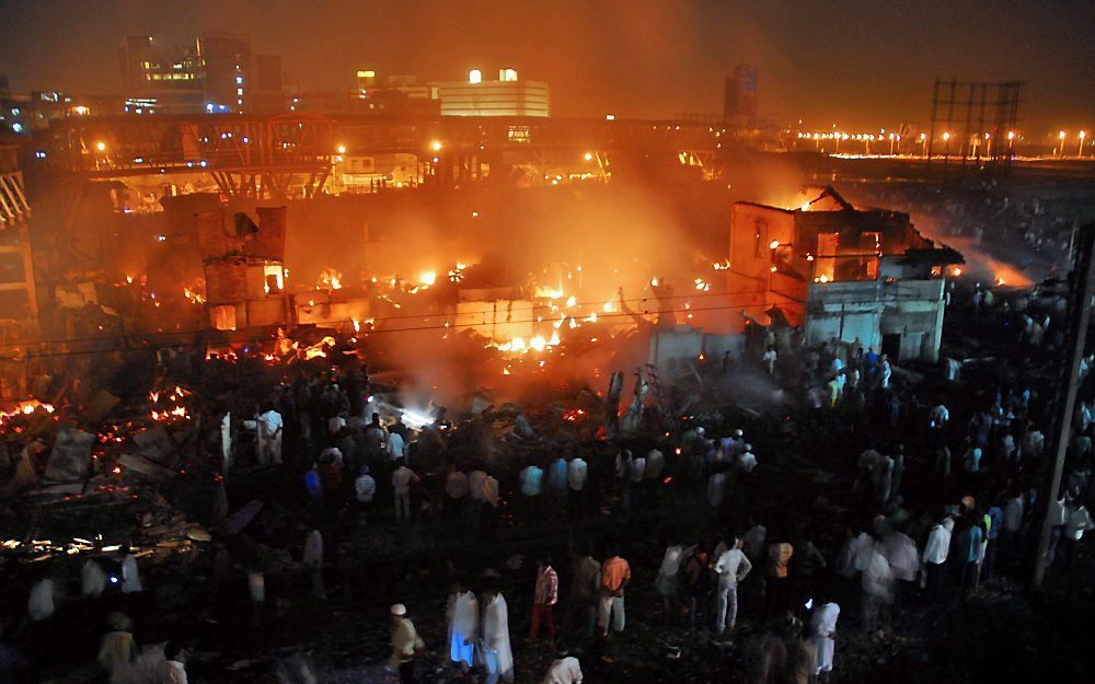 Brand in Mumbai. Foto EPA