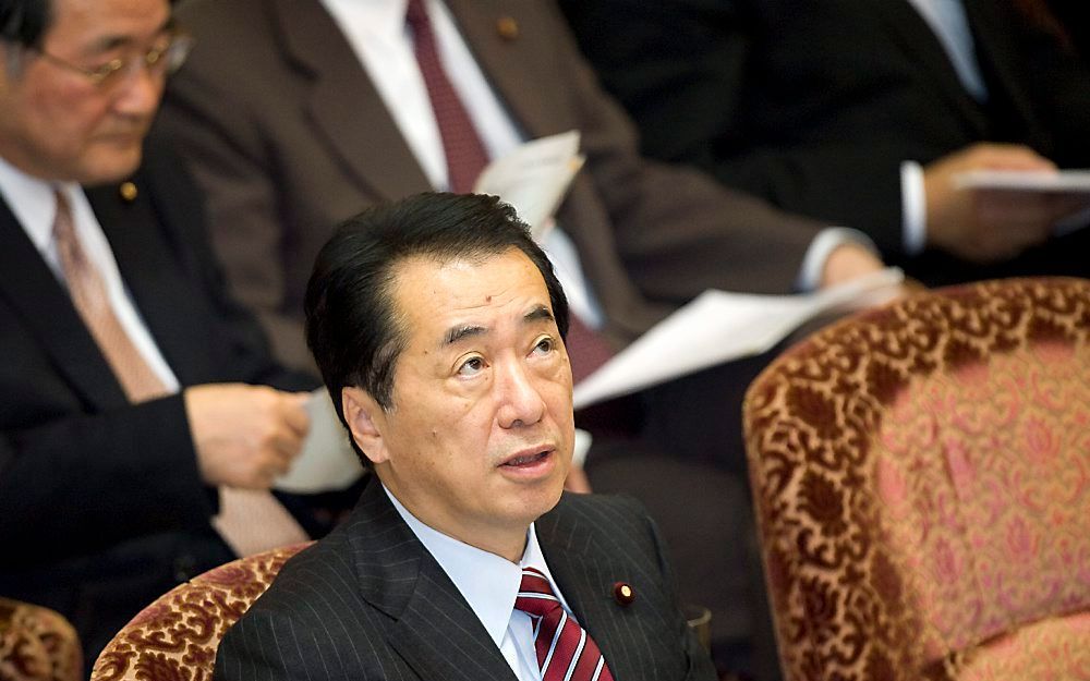 De Japanse premier Naoto Kan. Foto EPA