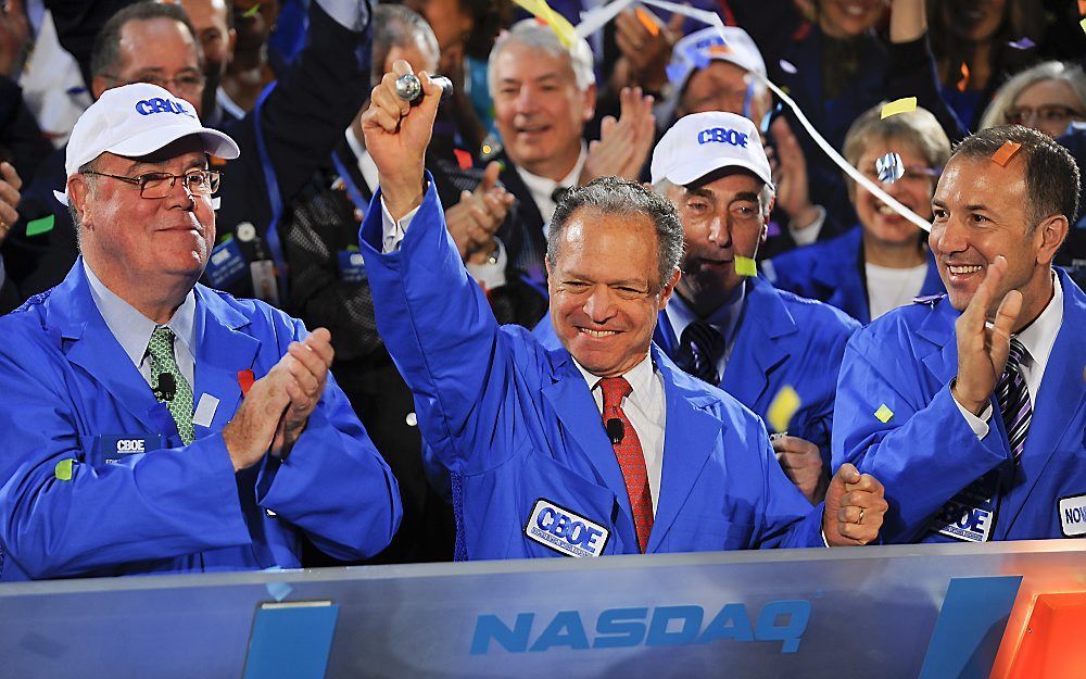 De Amerikaanse schermenbeurs Nasdaq doet mogelijk deze week een bod op NYSE Euronext. Foto EPA