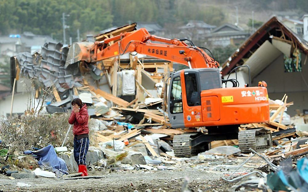 Het dorp Ofunato werd getroffen door de tsunami. Foto EPA